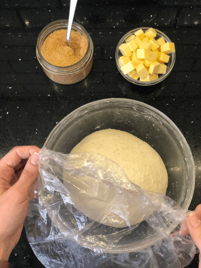 Cover the dough with reusable cover
Sourdough Cinnamon Rolls 